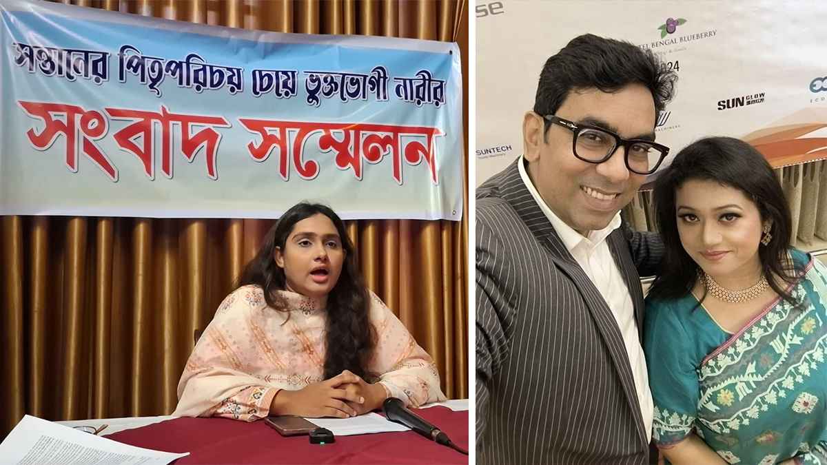 পিতৃত্ব অস্বীকার, প্রাণনাশের হুমকি: সংবাদ সম্মেলনে মবিনার কান্না