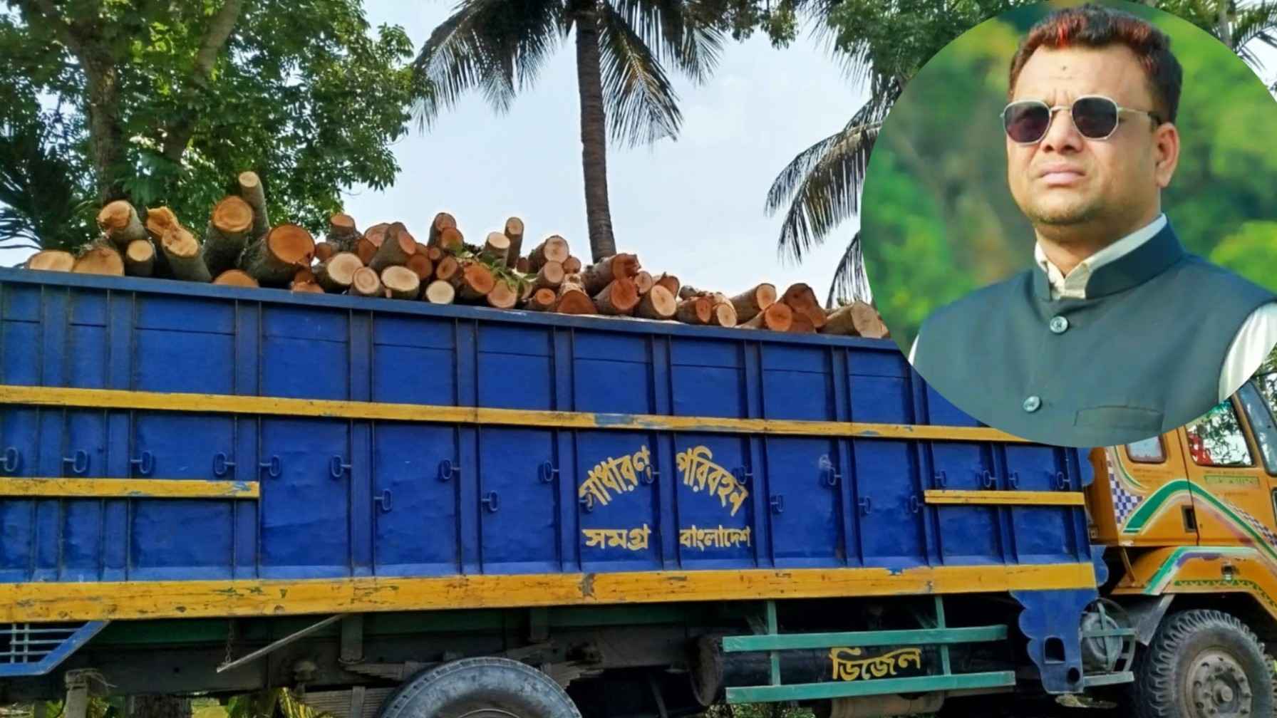 গাছ চুরি করে বিক্রির অভিযোগে ইউপি চেয়ারম্যানসহ ১৩ জনের নামে মামলা