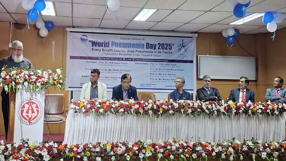 নিউমোনিয়ায় প্রতি ৩৯ সেকেন্ডে একজন শিশু প্রাণ হারায়