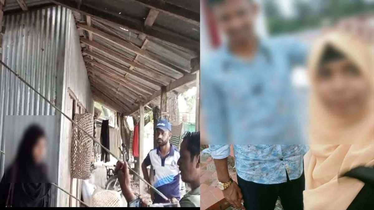 তালাকের পরও স্ত্রীর স্বীকৃতি দাবিতে স্বামীর বাড়িতে তরুণীর অনশন
