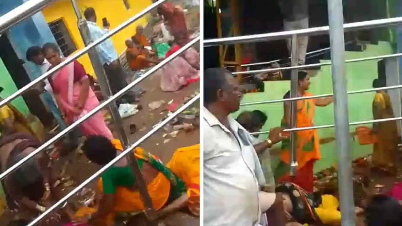 মন্দিরে পদদলিত হয়ে নিহত ১২