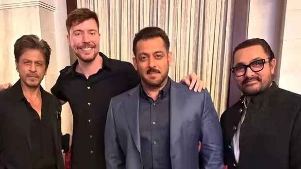 এক ফ্রেমে মিস্টার বিস্ট ও বলিউডের তিন খান