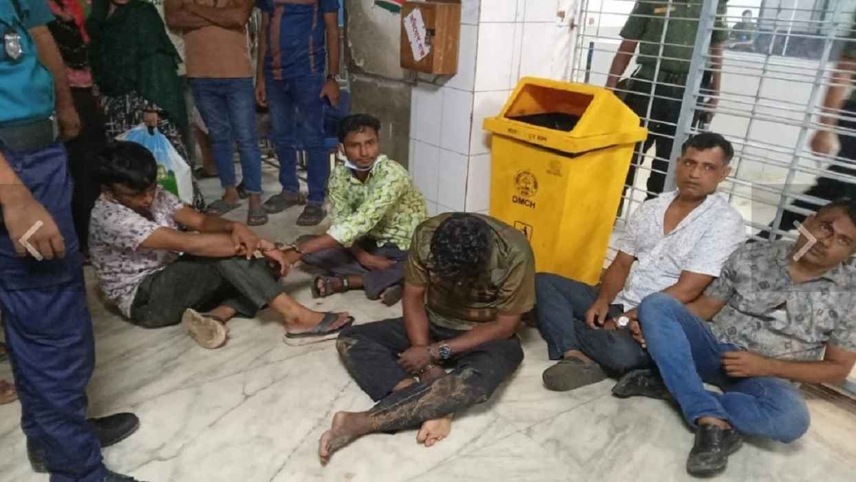 অজ্ঞান পার্টির ৫ সদস্যকে গণপিটুনি দিয়ে পুলিশে সোপর্দ