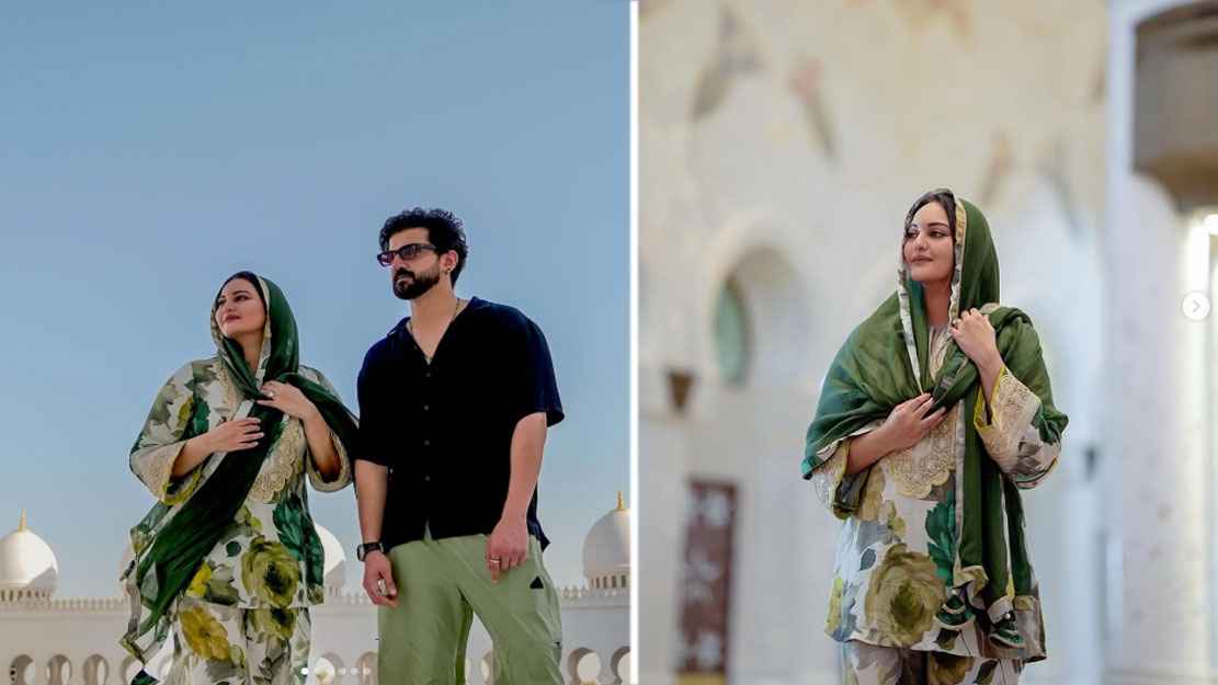 স্বামীকে নিয়ে মসজিদে সোনাক্ষী সিনহা