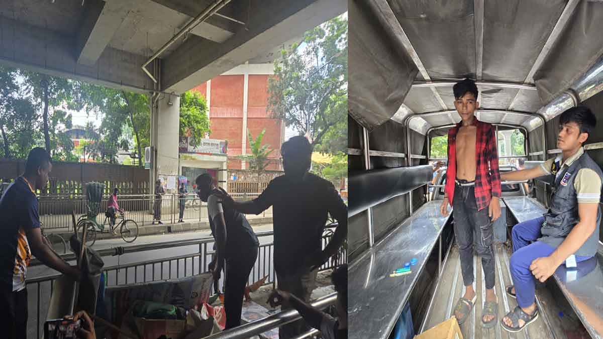 ডাকসুর উদ্যোগে ভবঘুরে উচ্ছেদ অভিযান, আটক ১