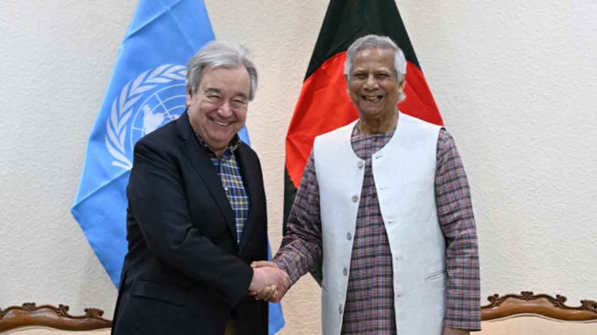 জাতিসংঘ মহাসচিবের সঙ্গে প্রধান উপদেষ্টার সাক্ষাৎ