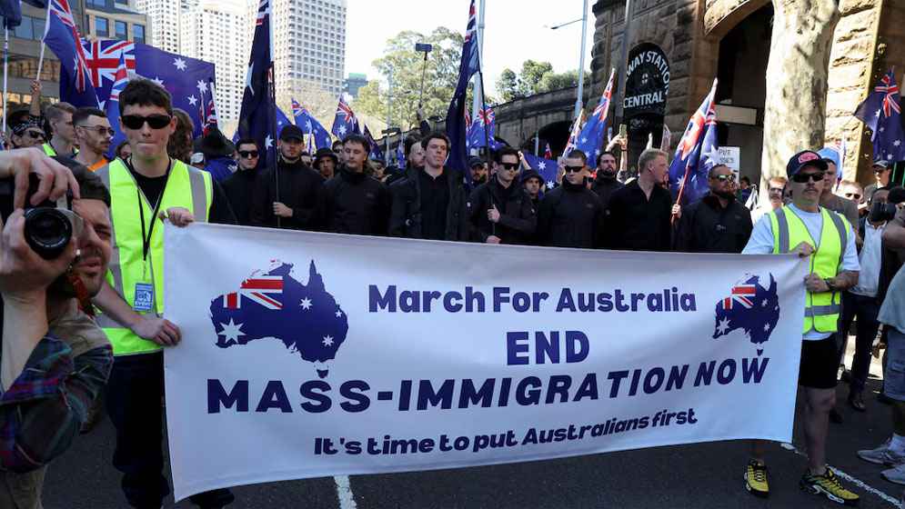 অস্ট্রেলিয়ায় অভিবাসন-বিরোধী মিছিল