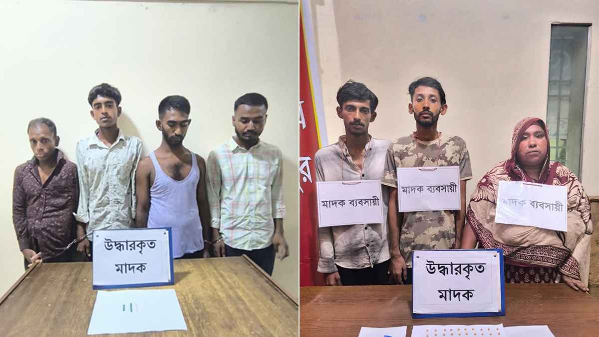 চাঁদপুরে যৌথ বাহিনীর অভিযানে ১১ মাদক কারবারি গ্রেফতার, অস্ত্র উদ্ধার