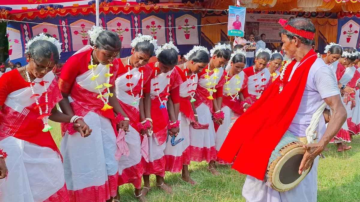 কারাম উৎসবে মাতোয়ারা আদিবাসীরা