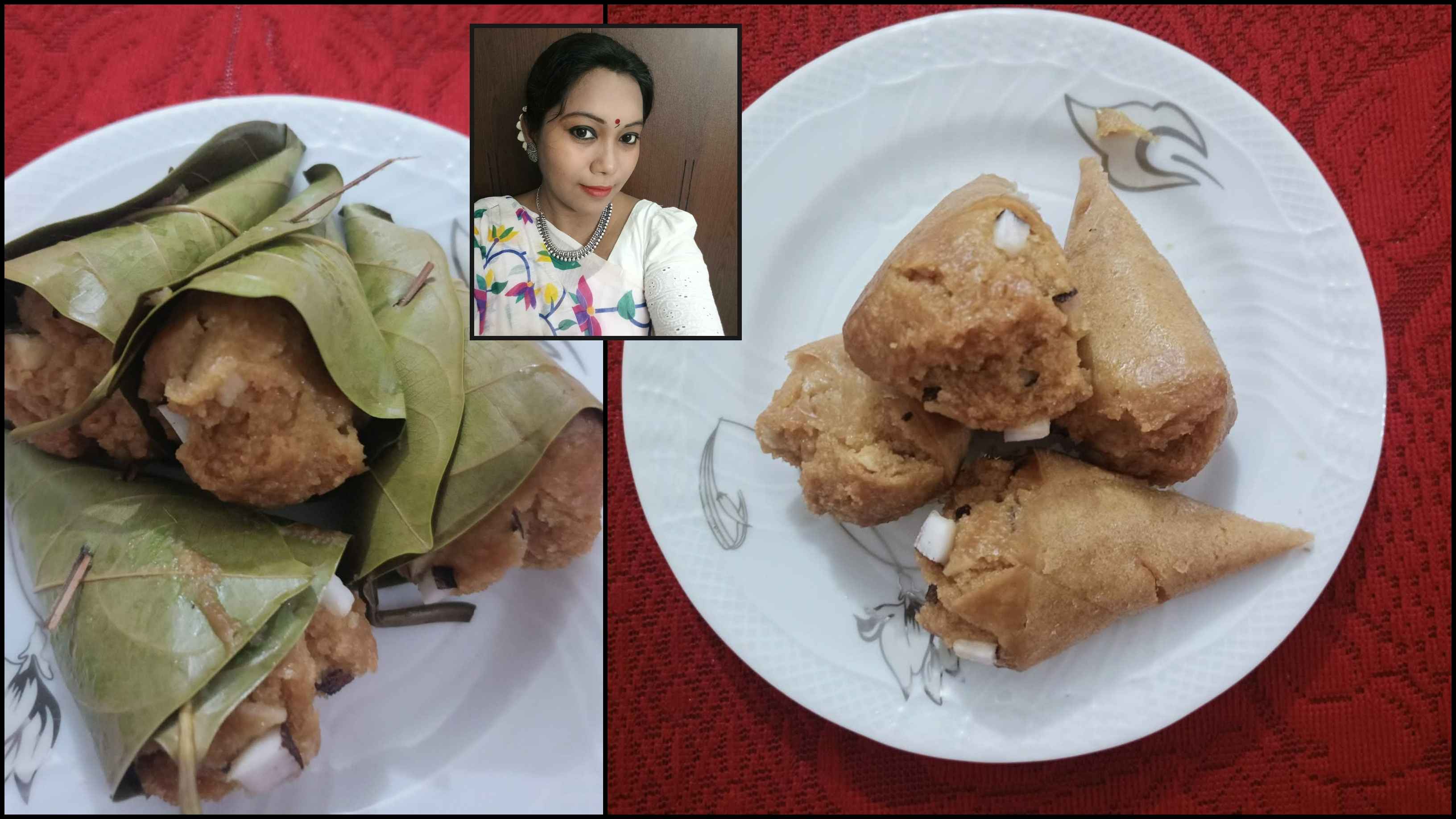 কাঁঠাল পাতায় মোড়া তালের পিঠা