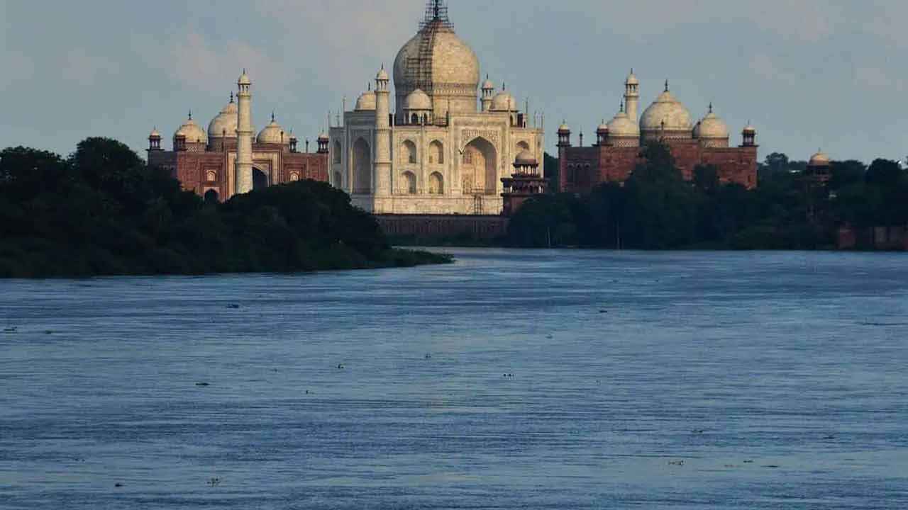 তাজমহলের দেয়াল ছুঁলো যমুনার পানি!
