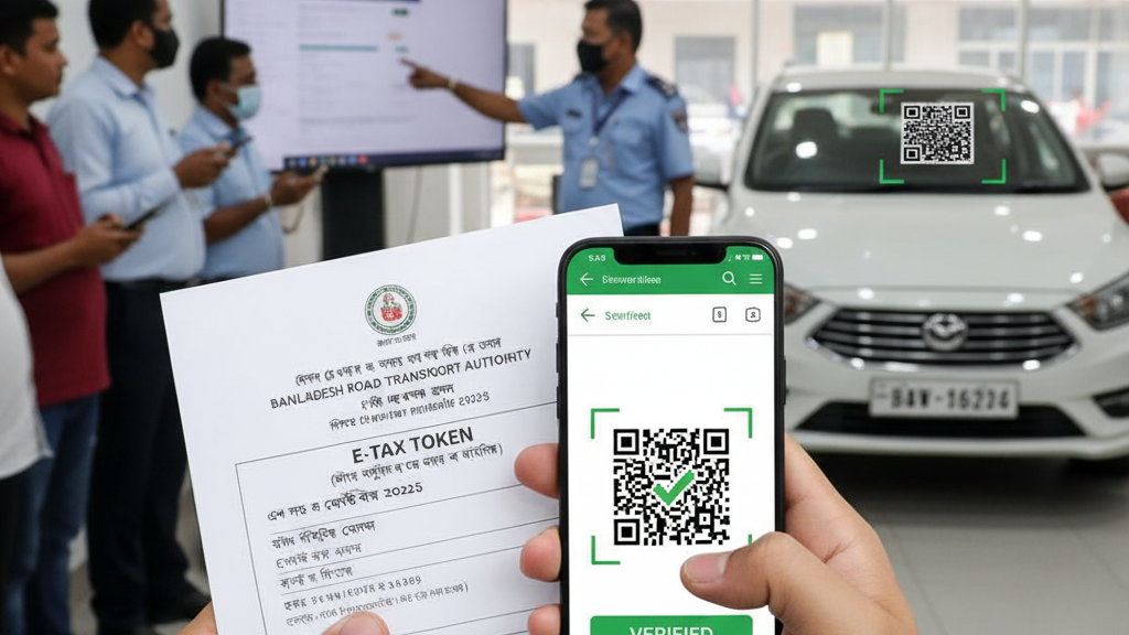 মোটরযানের ট্যাক্স টোকেনে QR কোড: নতুন পদ্ধতি চালু করল সরকার
