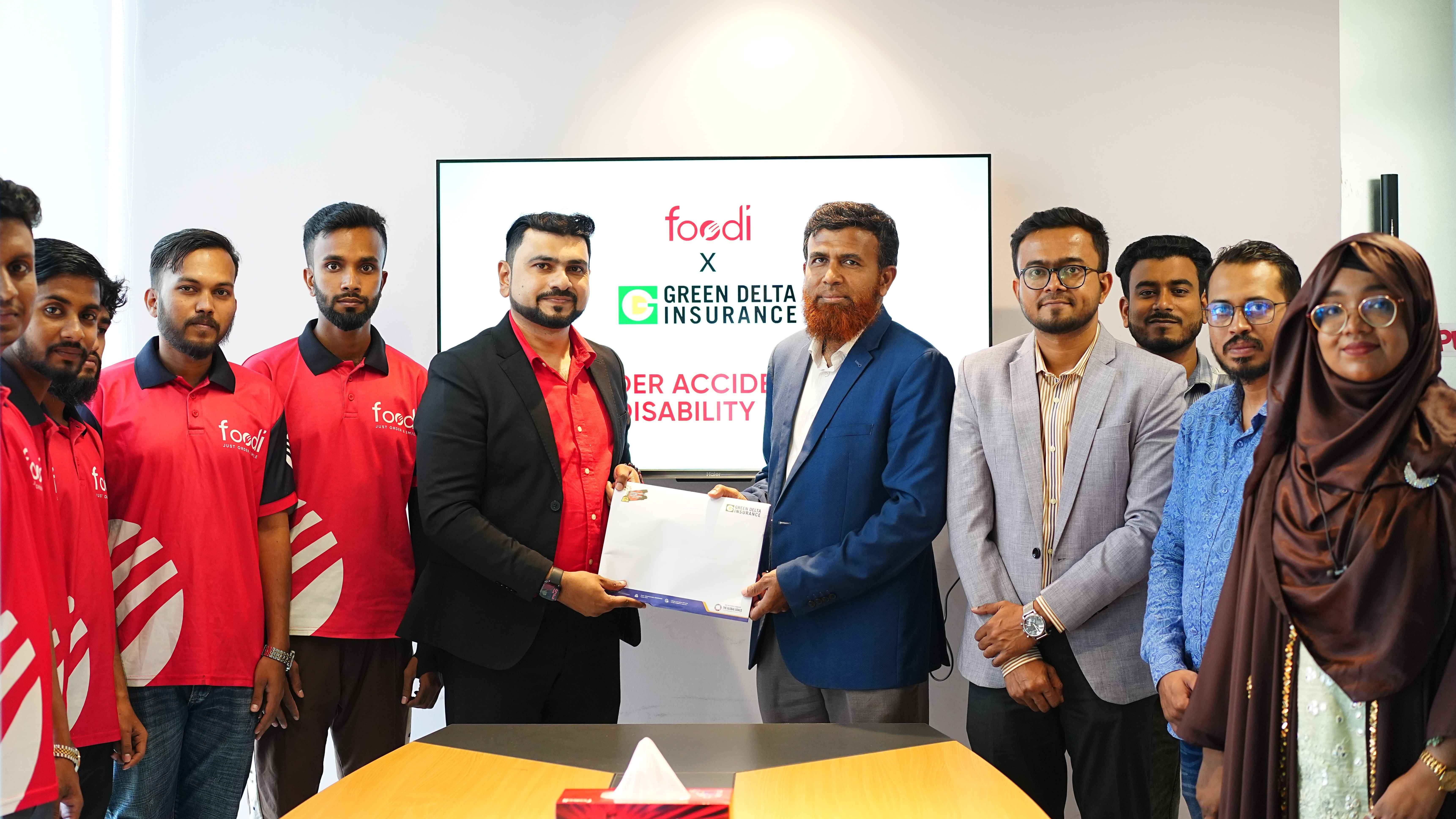 ফুডির ১৫ শতাধিক রাইডারের জন্য বিনামূল্যে দুর্ঘটনা বিমা সুবিধা চালু