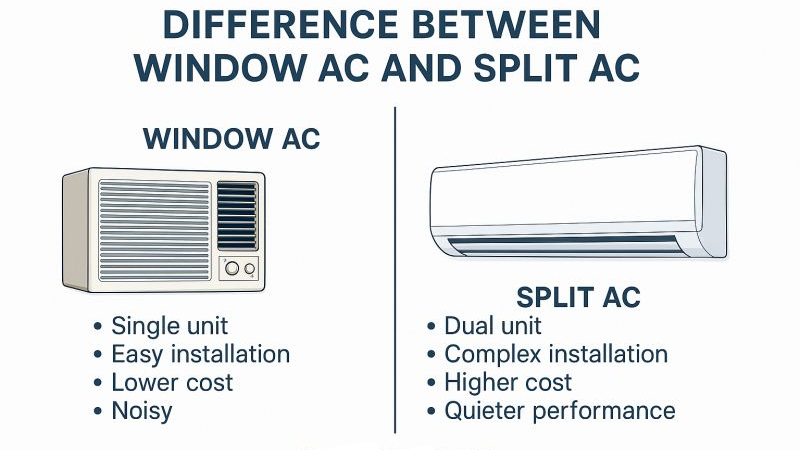 উইন্ডো বনাম স্প্লিট এসি: দ্রুত শীতলতা ও দীর্ঘস্থায়ী সাশ্রয়ে কোনটি সেরা