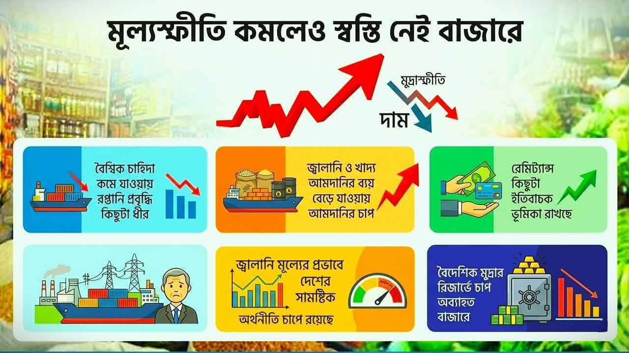 মূল্যস্ফীতি কমলেও স্বস্তি নেই বাজারে
