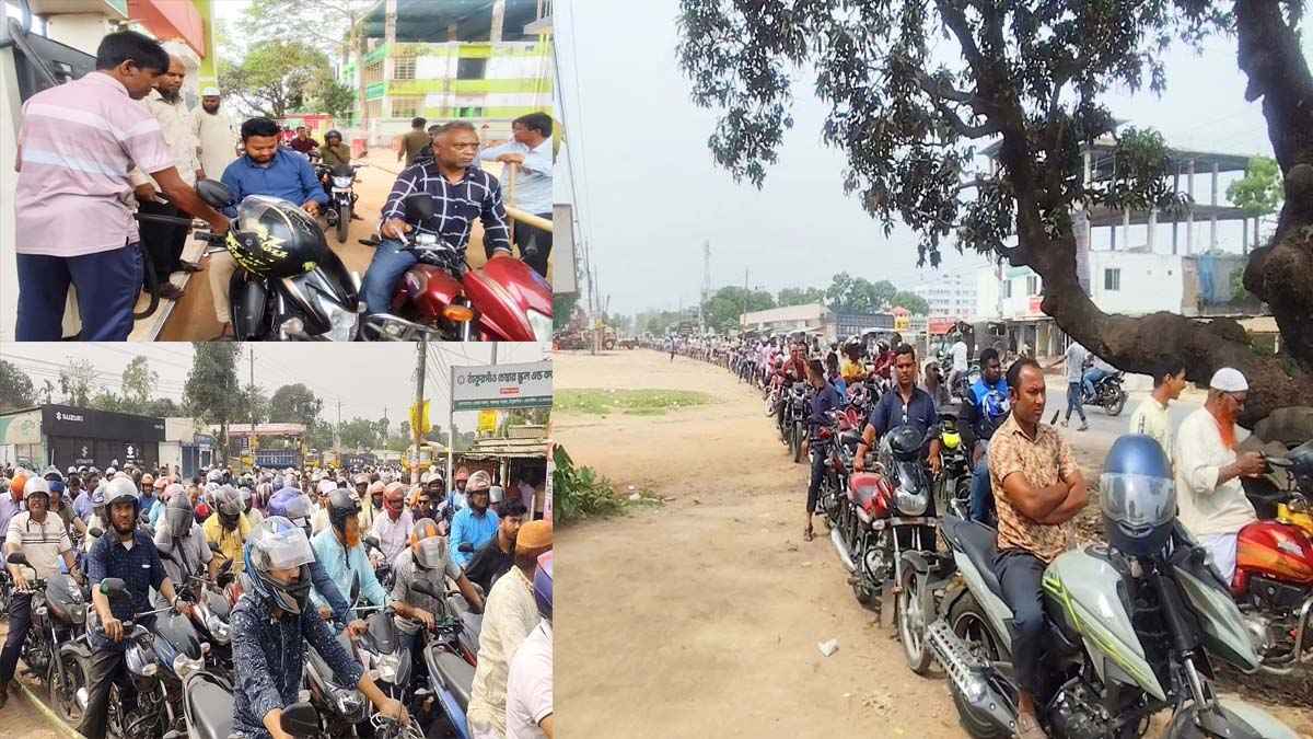 ঠাকুরগাঁওয়ে ফুয়েল কার্ডে শৃঙ্খলা ফিরলেও দীর্ঘ লাইনে ভোগান্তি