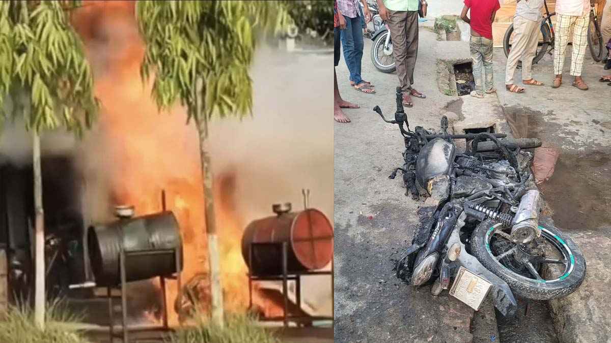 বরগুনায় অতিরিক্ত পেট্রোল নিতে গিয়ে মোটরসাইকেলে আগুন
