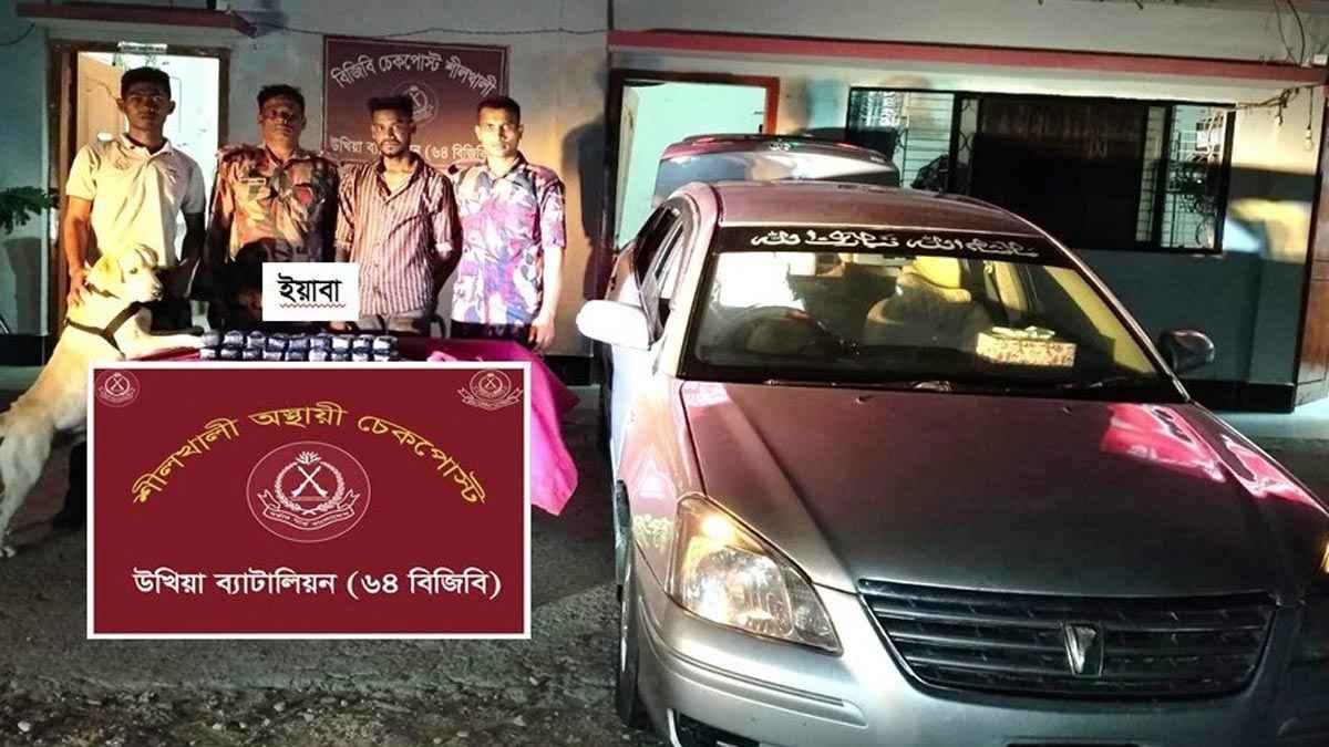 প্রাইভেটকারে ইয়াবা পাচারকালে আটক ১