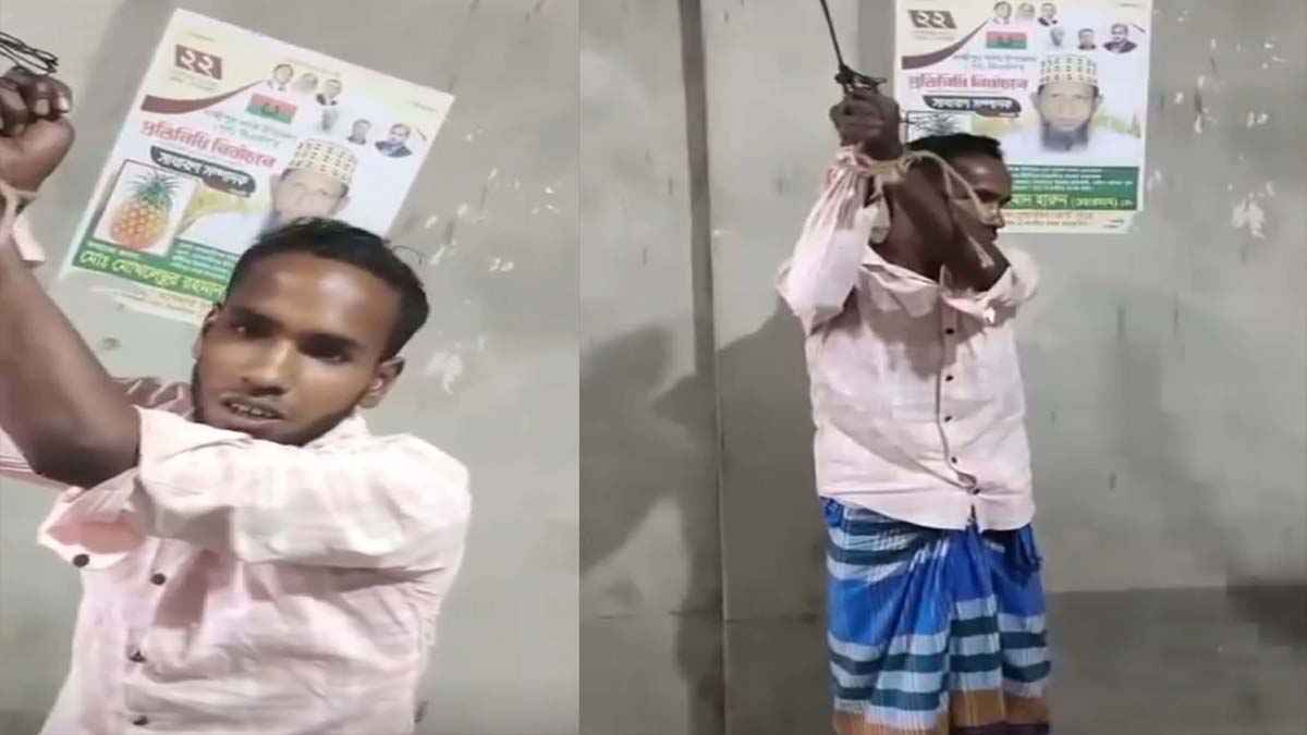 লক্ষ্মীপুরে শ্রমিককে বেঁধে পিটুনি, ভিডিও ভাইরাল