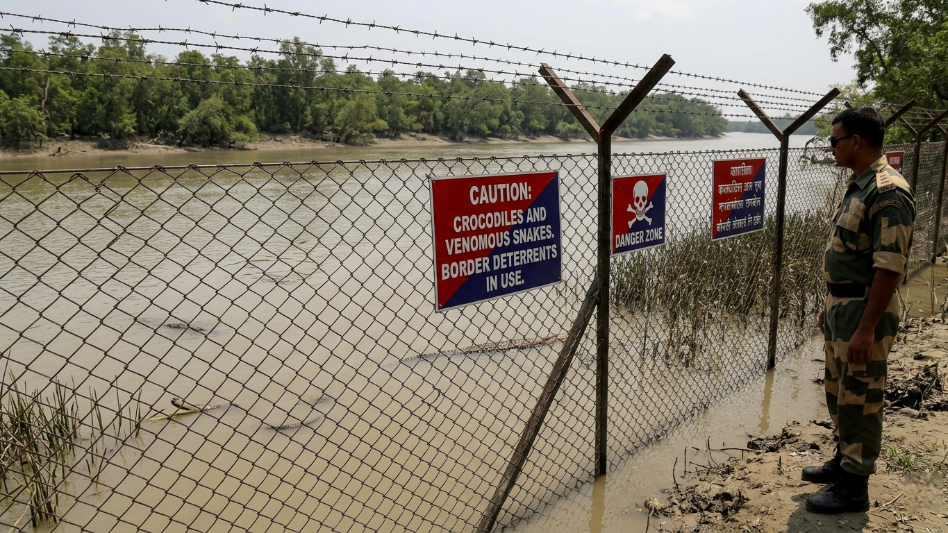 বাংলাদেশ সীমান্তে কেন কুমির ও সাপ ছাড়তে চায় ভারত?