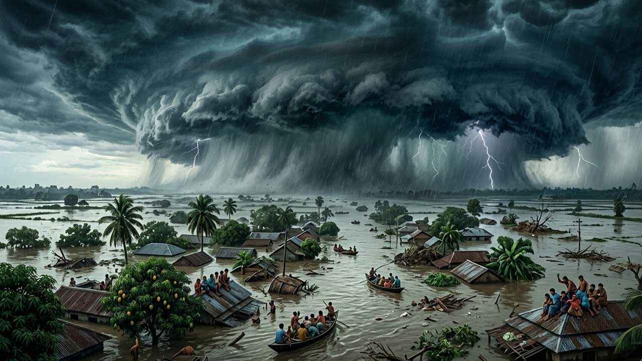 ধেয়ে আসছে শক্তিশালী বৃষ্টিবলয় ‘ঝুমুল’, বন্যা-জলাবদ্ধতার শঙ্কা