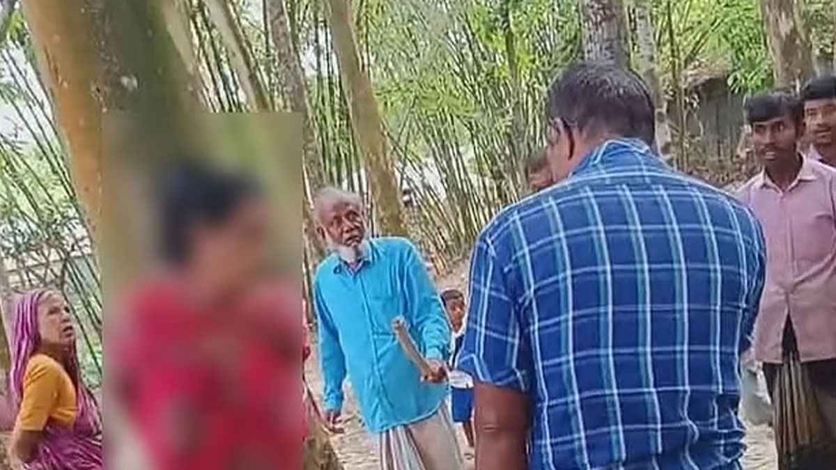 কুড়িগ্রামে চুরির অভিযোগে স্ত্রীকে গাছে বেঁধে মারধর