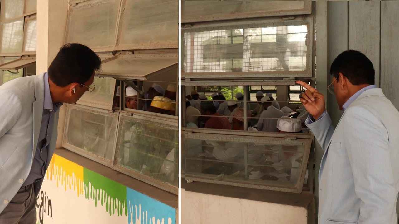 পরীক্ষার হলে জানালার ফাঁকে চোখ, ফের আলোচনায় মন্ত্রী মিলন