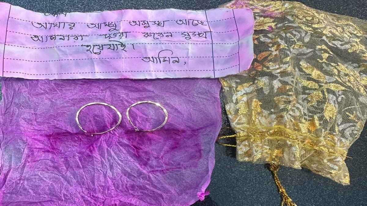 মসজিদের দান বাক্সে স্বর্ণের দুল, মায়ের সুস্থতা কামনায় সন্তানের চিরকুট