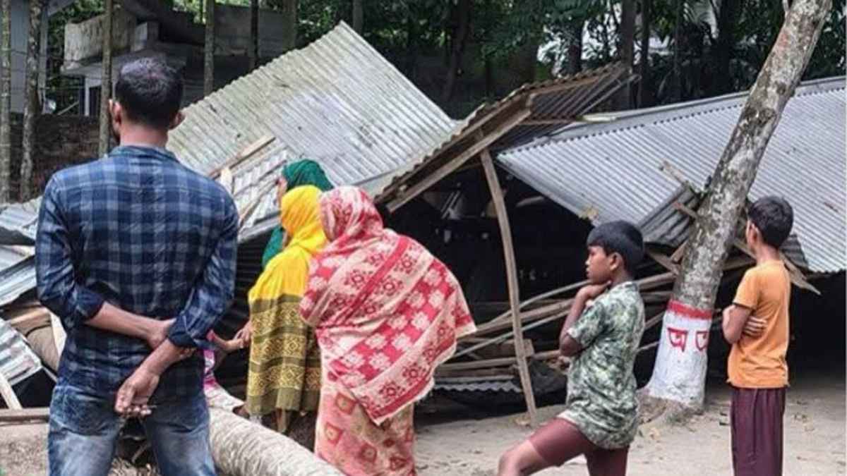 ক্লাস চলাকালে শ্রেণিকক্ষের ওপরে ভেঙে পড়ল গাছ, আহত ২