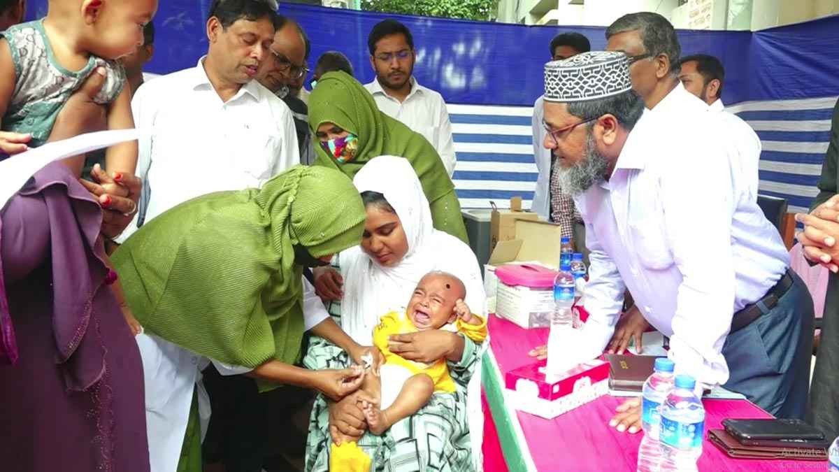 নওগাঁয় হাম-রুবেলার টিকাদান কার্যক্রম শুরু