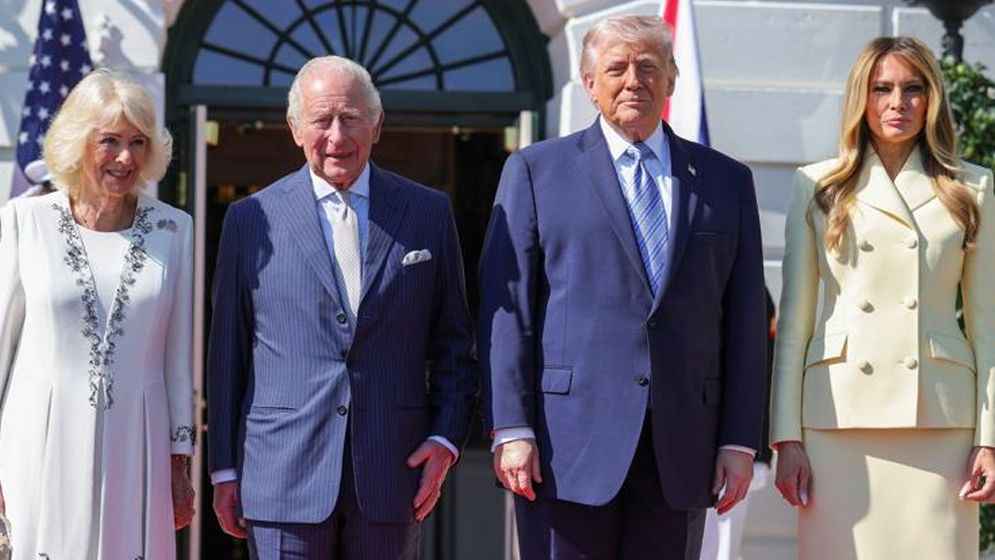 যুক্তরাষ্ট্রে রাষ্ট্রীয় সফরে ব্রিটিশ রাজা-রানি