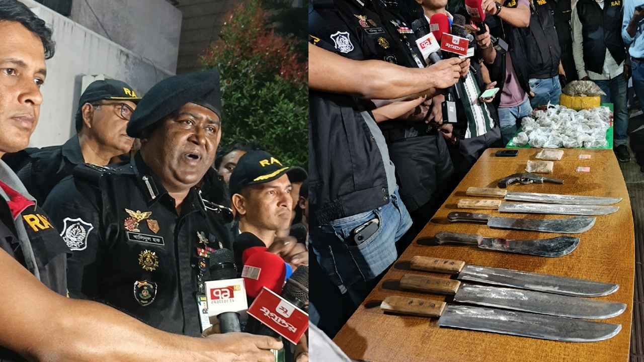 মোহাম্মদপুর জেনেভা ক্যাম্পে অভিযান, আগ্নেয়াস্ত্র ও মাদক উদ্ধার