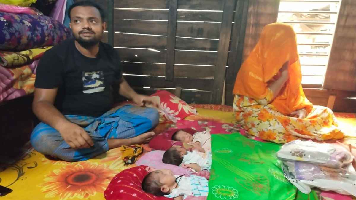 একসঙ্গে তিন কন্যাসন্তানের জন্ম, অসহায় পরিবারের পাশে প্রতিমন্ত্রী