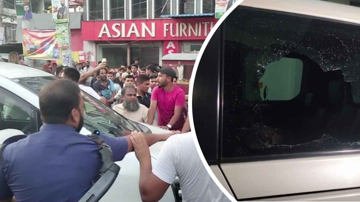 কুষ্টিয়ায় জামায়াত-গণঅধিকার সংঘর্ষ: আমির হামজার গাড়ি ভাঙচুর, আহত ৮