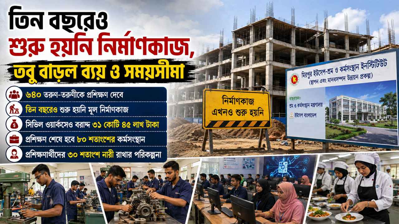 তিন বছরেও শুরু হয়নি নির্মাণকাজ, তবু বাড়ল ব্যয় ও সময়সীমা