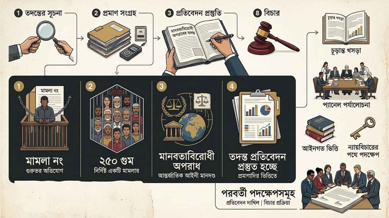 মানবতাবিরোধী অপরাধের তদন্ত প্রতিবেদন প্রস্তুত হচ্ছে