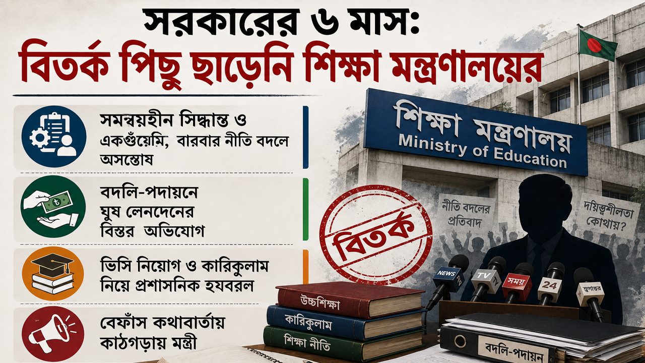 সরকারের ছয় মাস: বিতর্ক পিছু ছাড়েনি শিক্ষা মন্ত্রণালয়ের