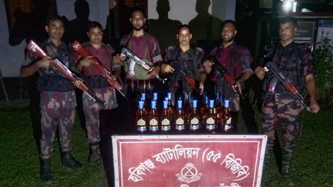 হবিগঞ্জ সীমান্তে ২০ লাখ টাকার মাদকসহ গরু জব্দ