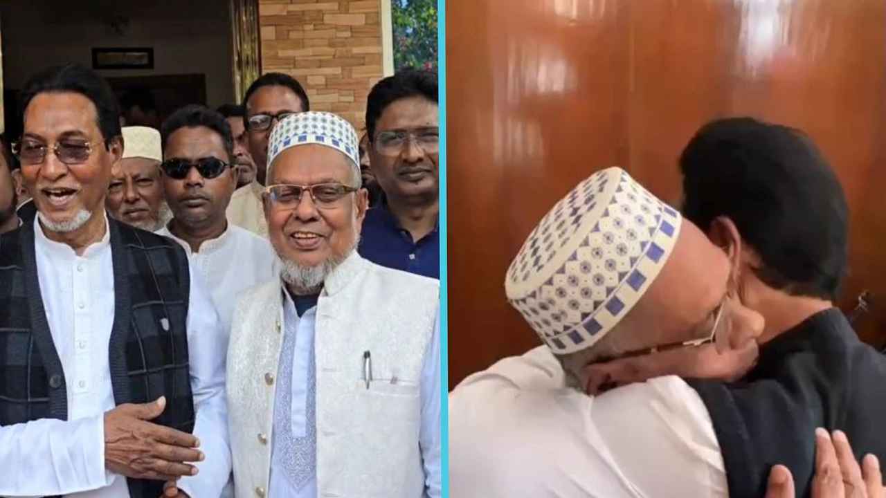 জামায়াত প্রার্থীকে জড়িয়ে ধরে বিএনপি প্রার্থী বললেন ‘আমরা দুই ভাই’