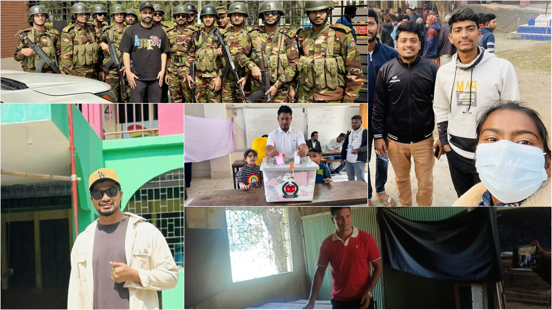 ছবিতে ক্রীড়াঙ্গনের ভোট উৎসব