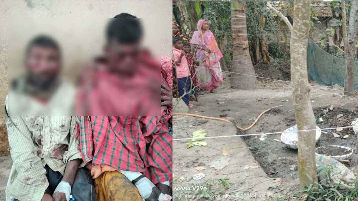 শার্শায় পুঁতে রাখা বোমা বিস্ফোরণে দুই শ্রমিক আহত