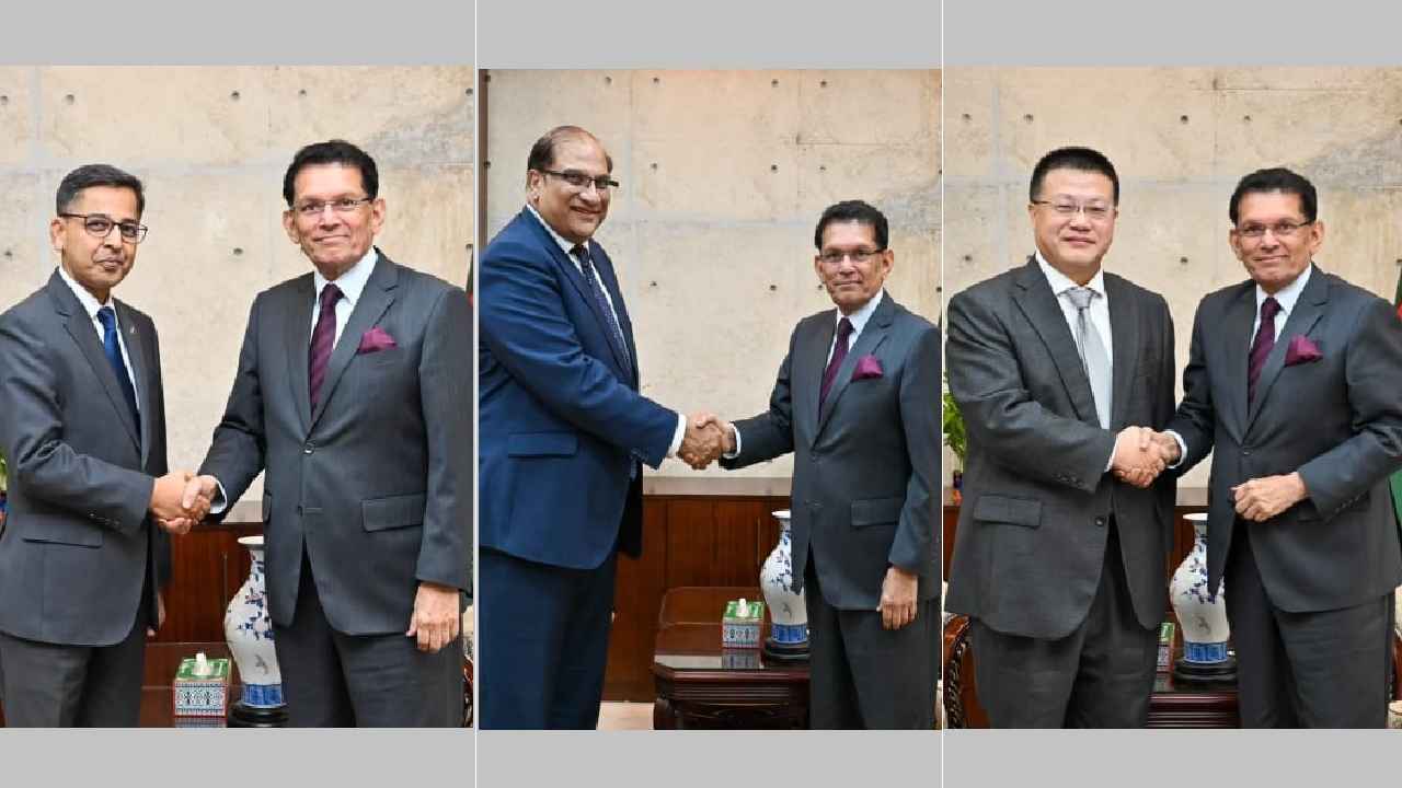 পররাষ্ট্রমন্ত্রীর সঙ্গে ভারত, পাকিস্তান ও চীনের দূতদের সাক্ষাৎ