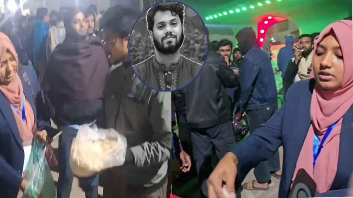 জকসুতে জয়ের পর হাদির স্মরণে মুড়ি-বাতাসা বিতরণ