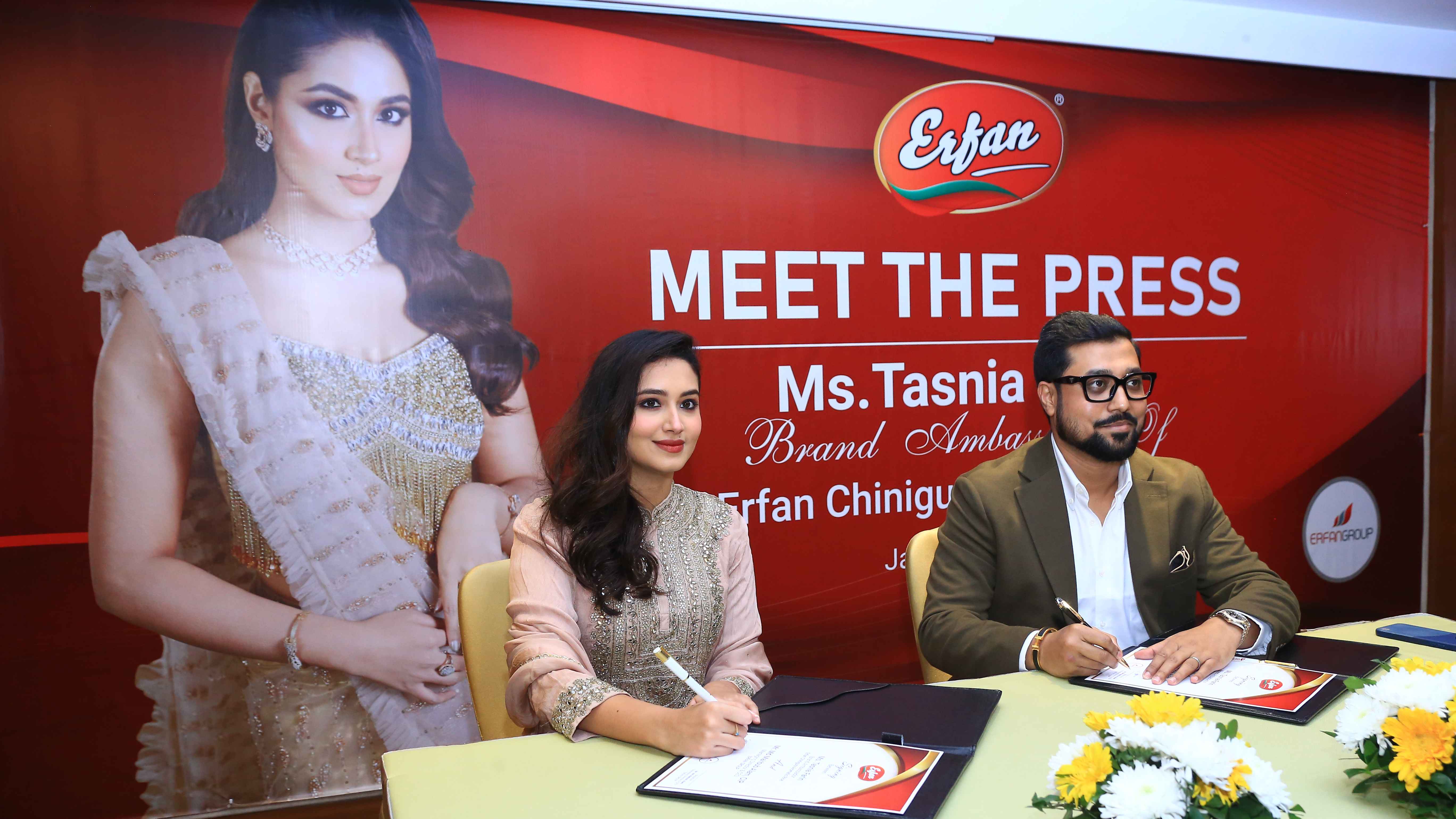 এরফান গ্রুপের ব্র্যান্ড অ্যাম্বাসেডর হলেন অভিনেত্রী তাসনিয়া ফারিন