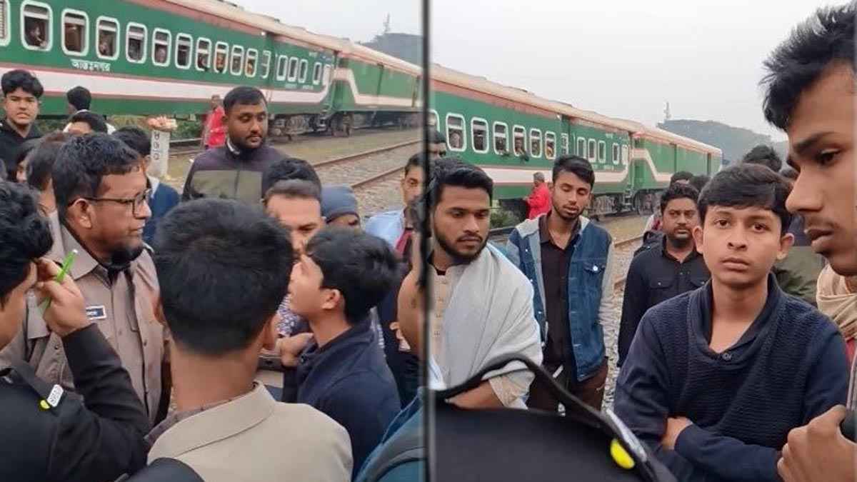 ঝিনাইদহে চলন্ত ট্রেনে পাথর নিক্ষেপের ঘটনায় ৩ যুবক আটক