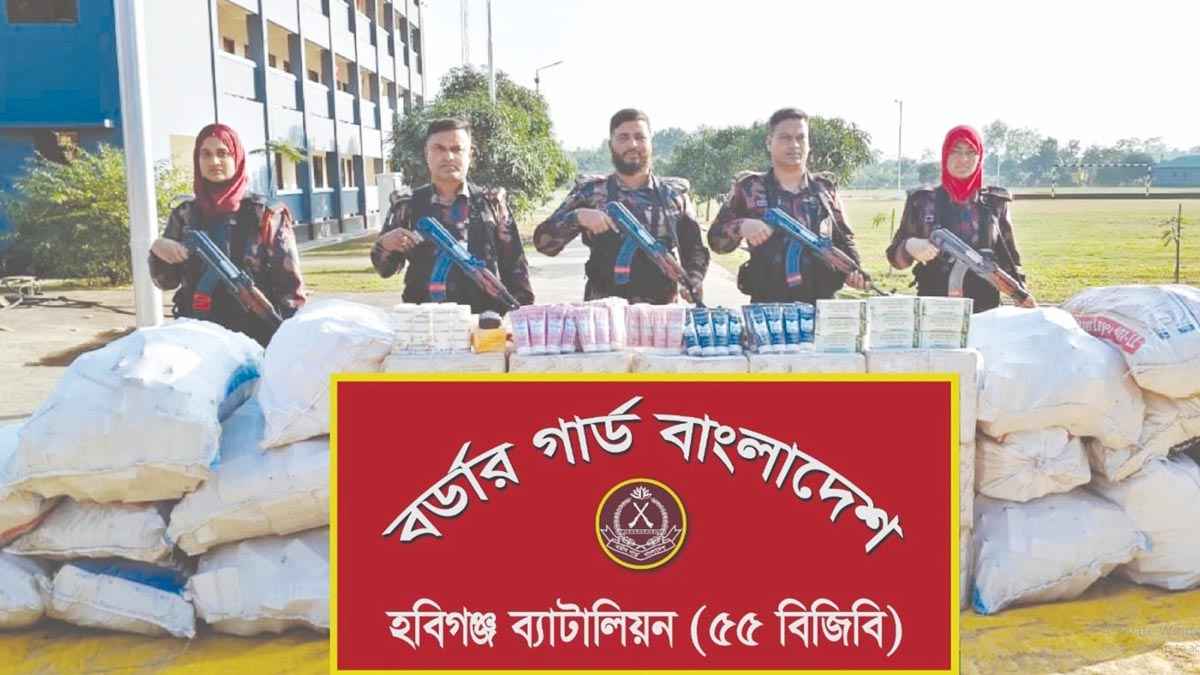 হবিগঞ্জে পৌনে ৩ কোটি টাকার ভারতীয় কসমেটিকস-ঔষধ জব্দ