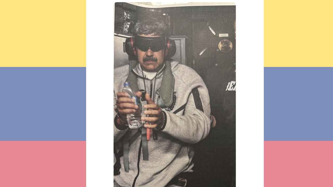 ভেনিজুয়েলার প্রেসিডেন্টের চোখ বাঁধা ছবি প্রকাশ করলেন ডোনাল্ড ট্রাম্প