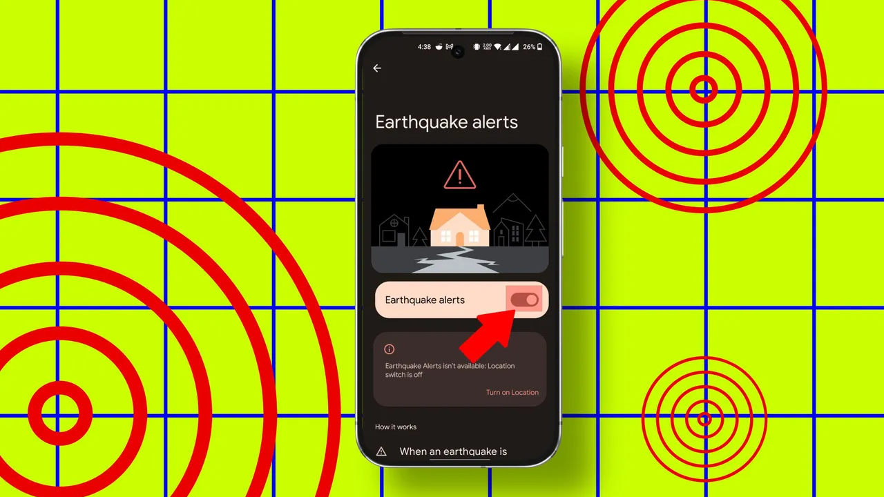 স্মার্টফোনে ভূমিকম্পের অ্যালার্ট চালু করার নিয়ম