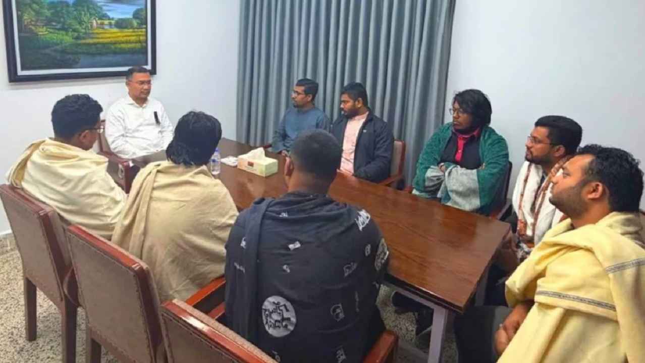 তারেক রহমানের সঙ্গে ডাকসু প্রতিনিধিদলের সাক্ষাৎ