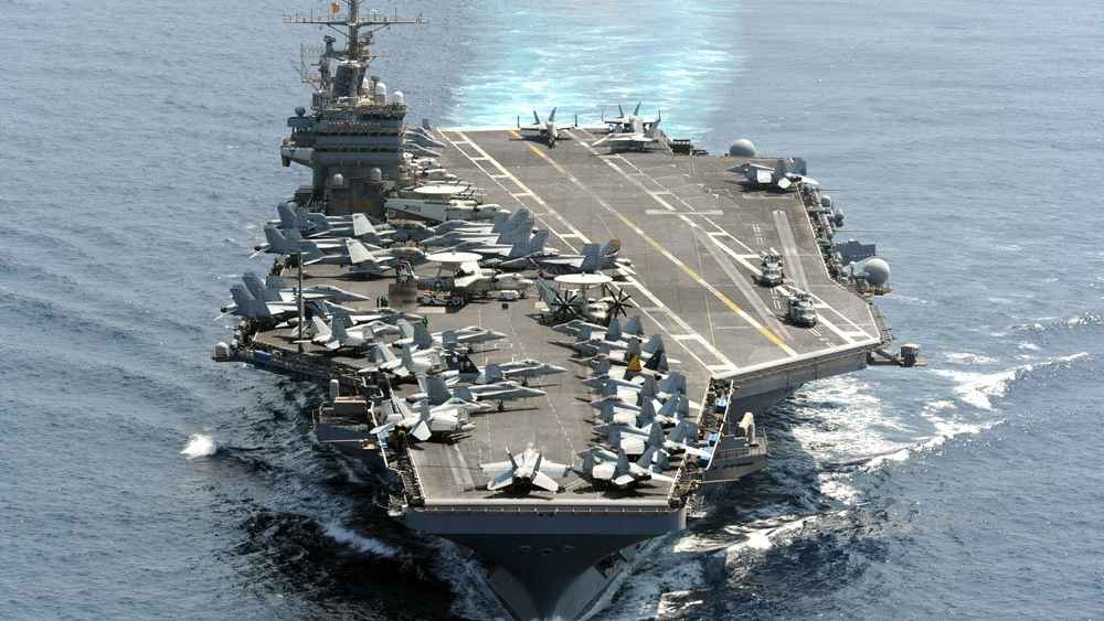 মার্কিন বিমানবাহী রণতরী ঘিরে মহড়া চালাবে ইরান